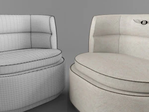 Duke Armchair Bentley Home 3D Model