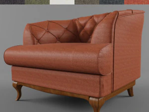 Armchair Davidos Passion 3D Model