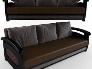 Le canap&eacute; est un eurobook de Prague Modèle 3D