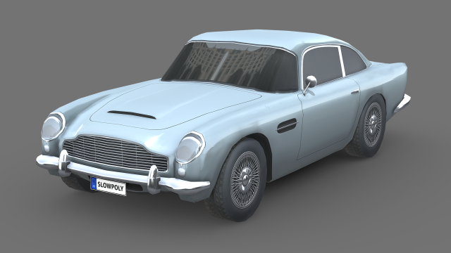Aston Martin DB5 Classic 3D Model .c4d .max .obj .3ds .fbx .stl .blend 