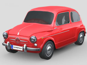 Fiat 600D 1965 3D Model