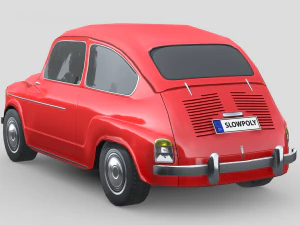 Fiat 600D 1965 3D Model