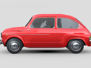 Fiat 600D 1965 3D Модель