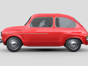 Fiat 600D 1965 3D Model