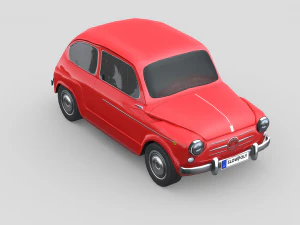 Fiat 600D 1965 3D Model