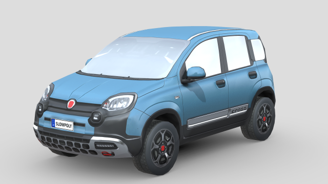 Fiat Panda Cross 2021 3D 模型 .c4d .max .obj .3ds .fbx .stl .blend 