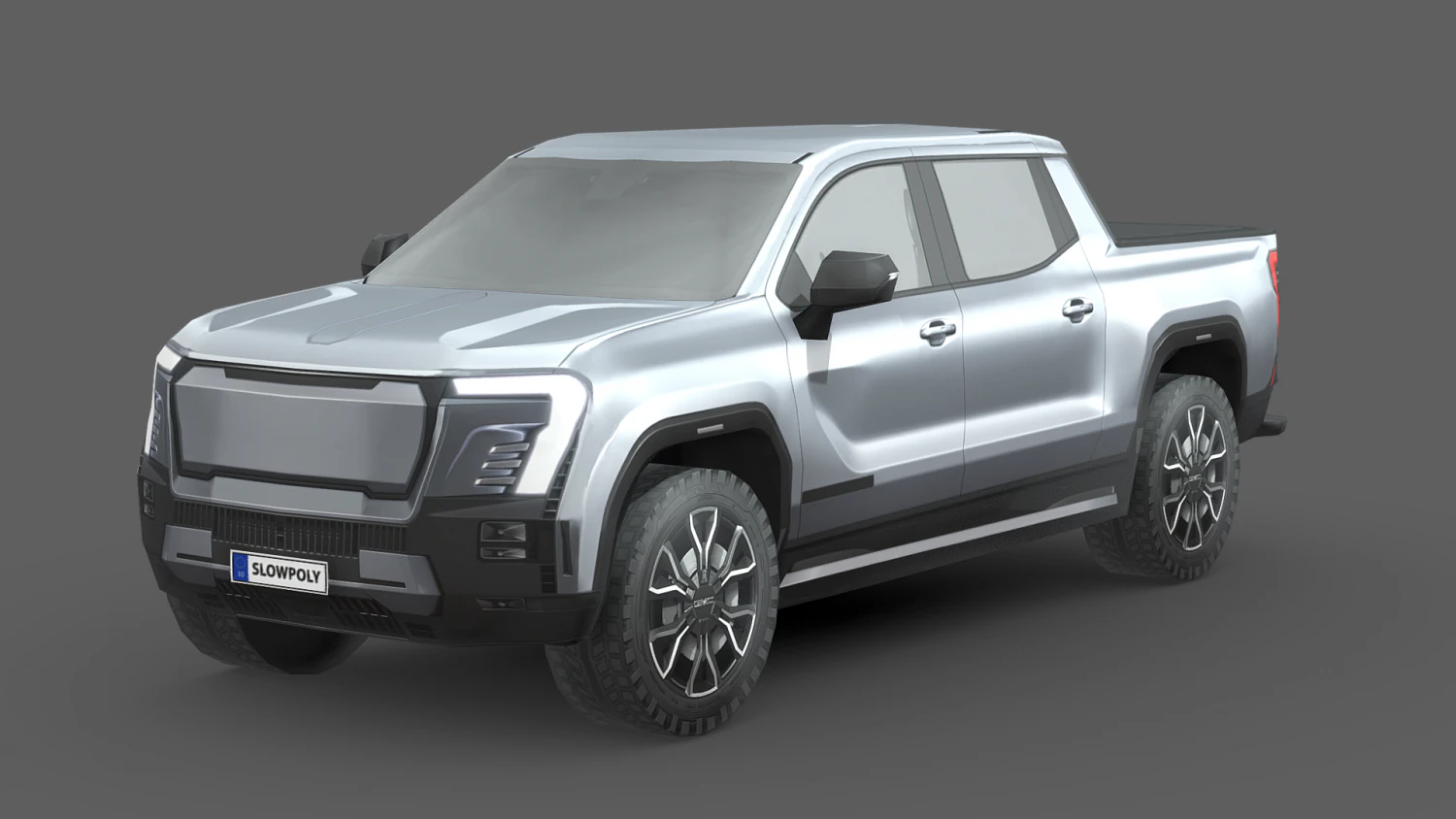 GMC Sierra EV 2024 3D Model .c4d .max .obj .3ds .fbx .stl .blend 