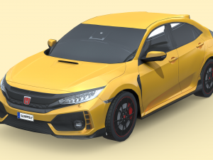 Honda Civic Type R 2018 3D Model
