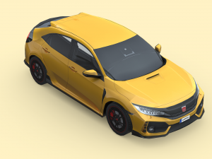 Honda Civic Type R 2018 3D Модель
