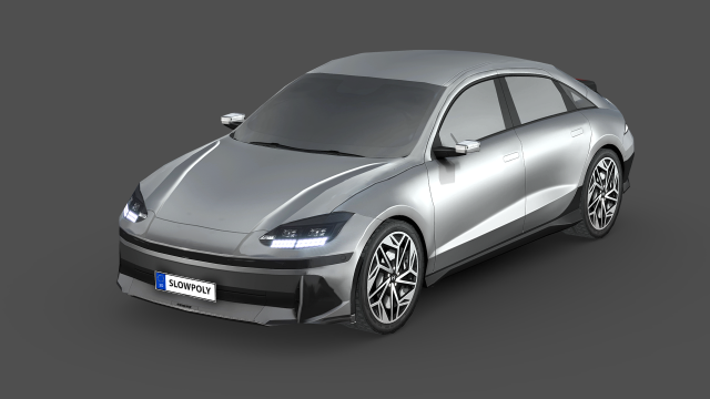 Hyundai Ioniq 6 3Dモデル .c4d .max .obj .3ds .fbx .stl .blend