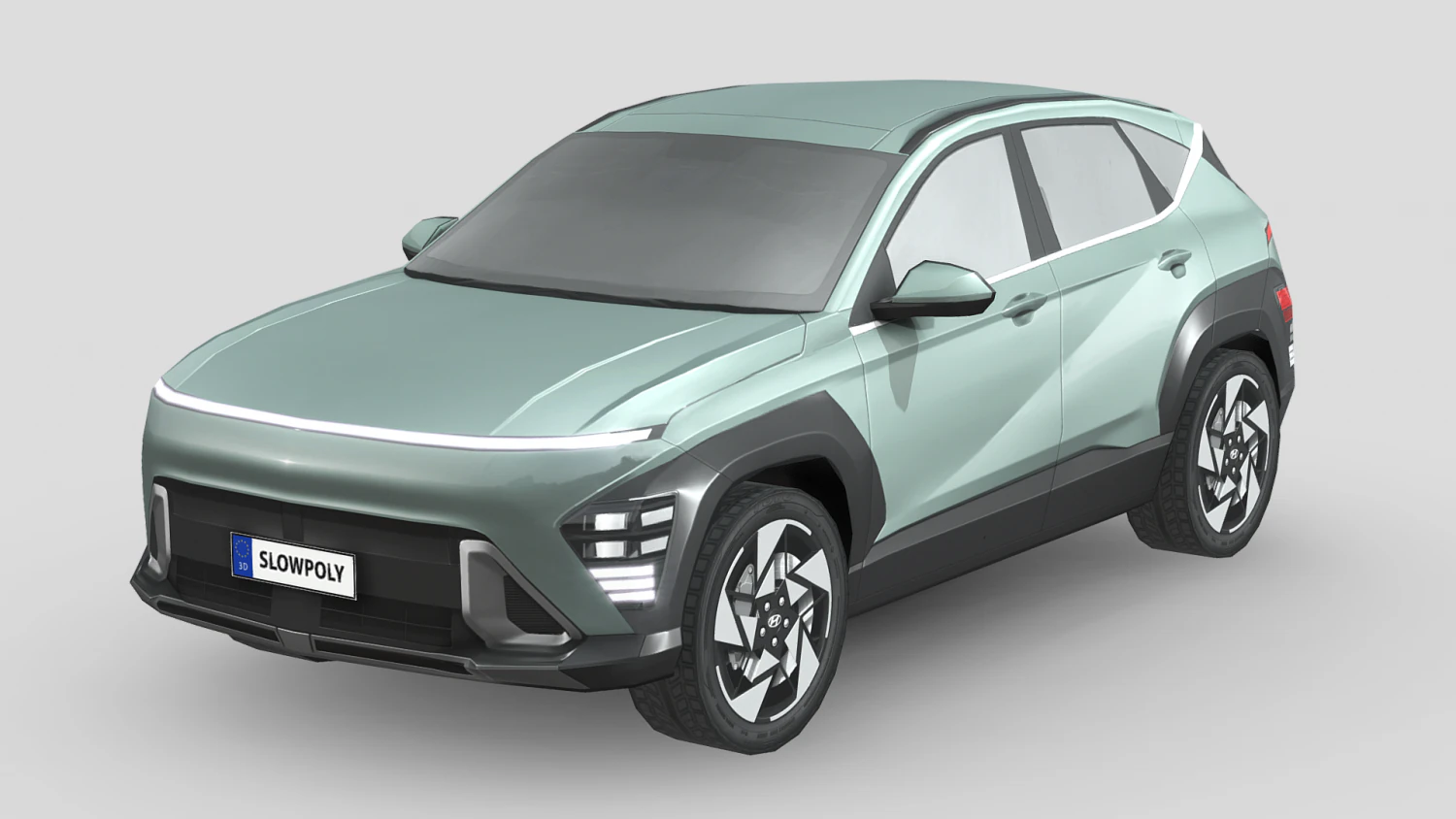 Hyundai Kona 2024 3D Model .c4d .max .obj .3ds .fbx .stl .blend 