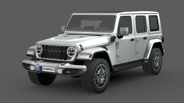Jeep Wrangler 4xe 2024 3D Model .c4d .max .obj .3ds .fbx .stl .blend 