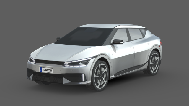 Kia EV6 GT 3D Модель .c4d .max .obj .3ds .fbx .stl .blend 