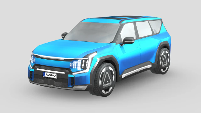 기아 EV9 GT-라인 3D 모델 .c4d .max .obj .3ds .fbx .stl .blend