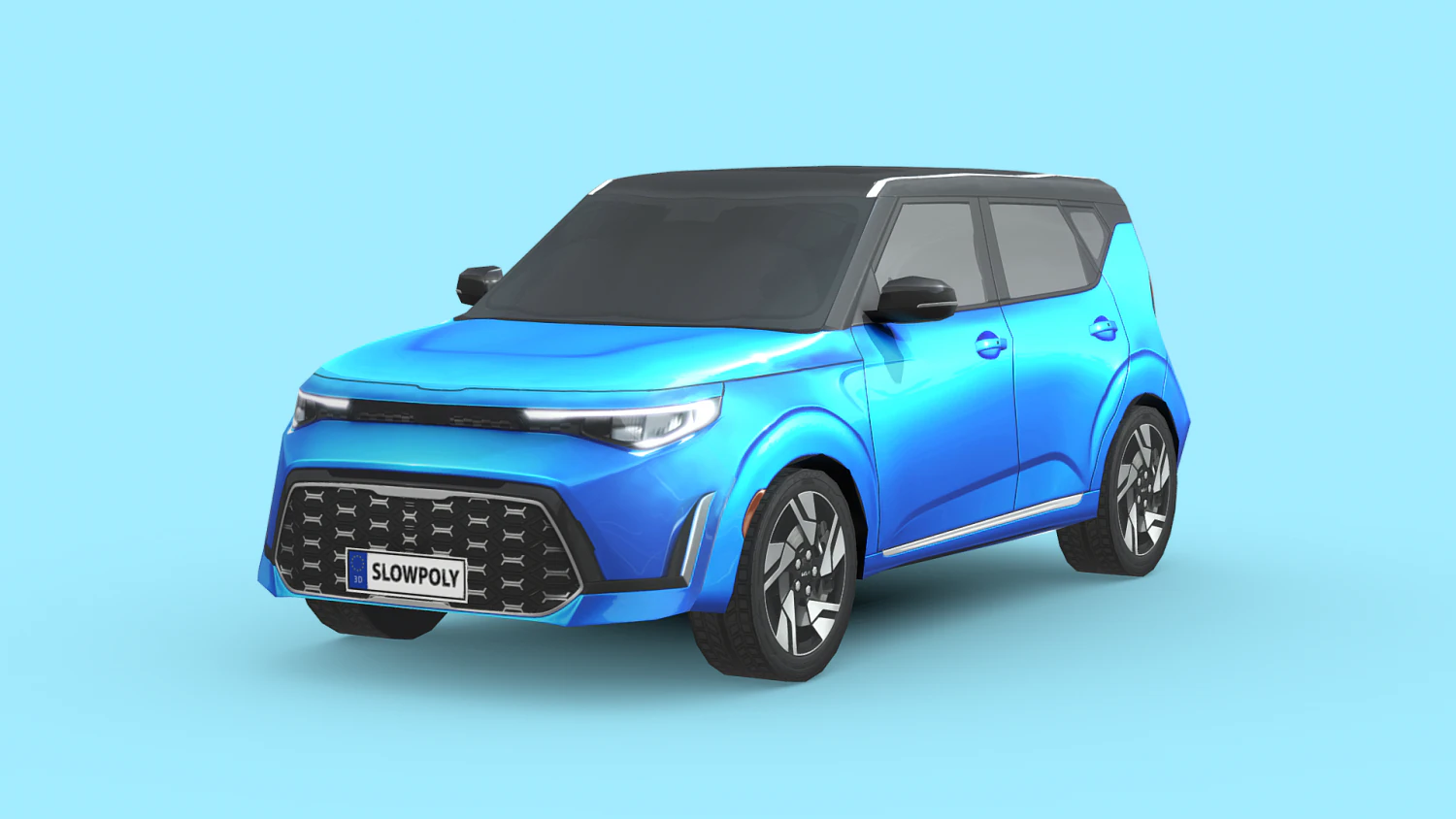 Kia Soul 2023 3D Model .c4d .max .obj .3ds .fbx .stl .blend