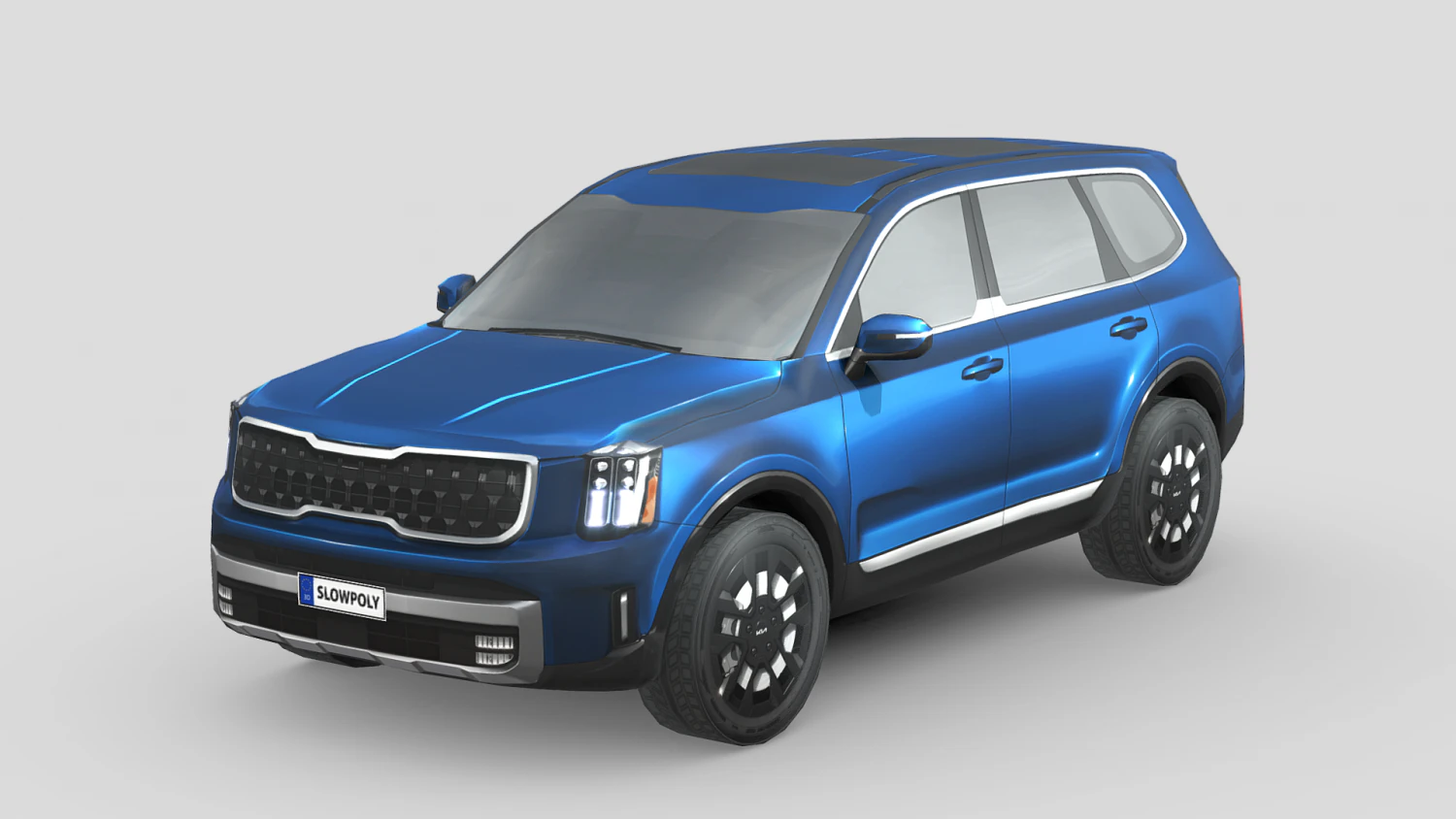 Kia Telluride 2023 3D Model .c4d .max .obj .3ds .fbx .stl .blend