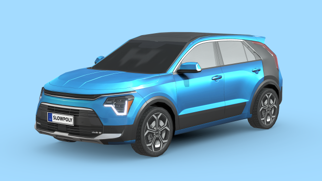 Kia Niro 2023 Model 3D .c4d .max .obj .3ds .fbx .stl .blend