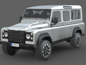 Land Rover Defender Works V8 4-door 2018 3D Model