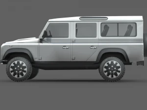 Land Rover Defender Works V8 4-дверный 2018 г. 3D Модель