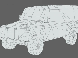 Land Rover Defender Works V8 4-дверный 2018 г. 3D Модель