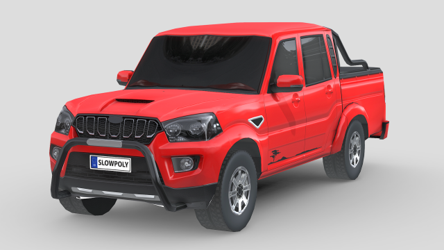 Mahindra PickUp Cab Karoo 2022 Modèle 3D .c4d .max .obj .3ds .fbx .stl .blend 