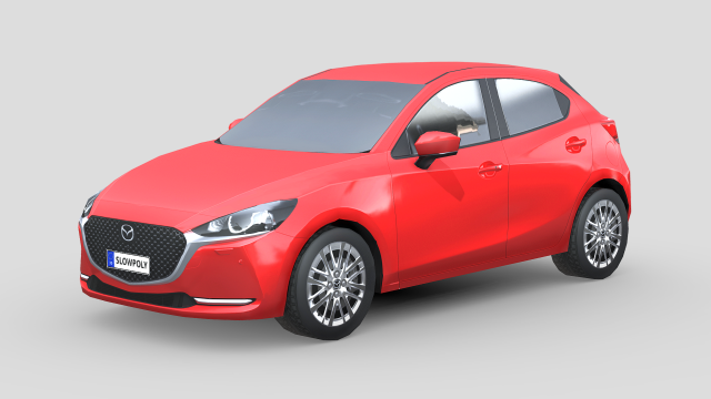 Mazda 2 2020 3D Модель .c4d .max .obj .3ds .fbx .stl .blend 