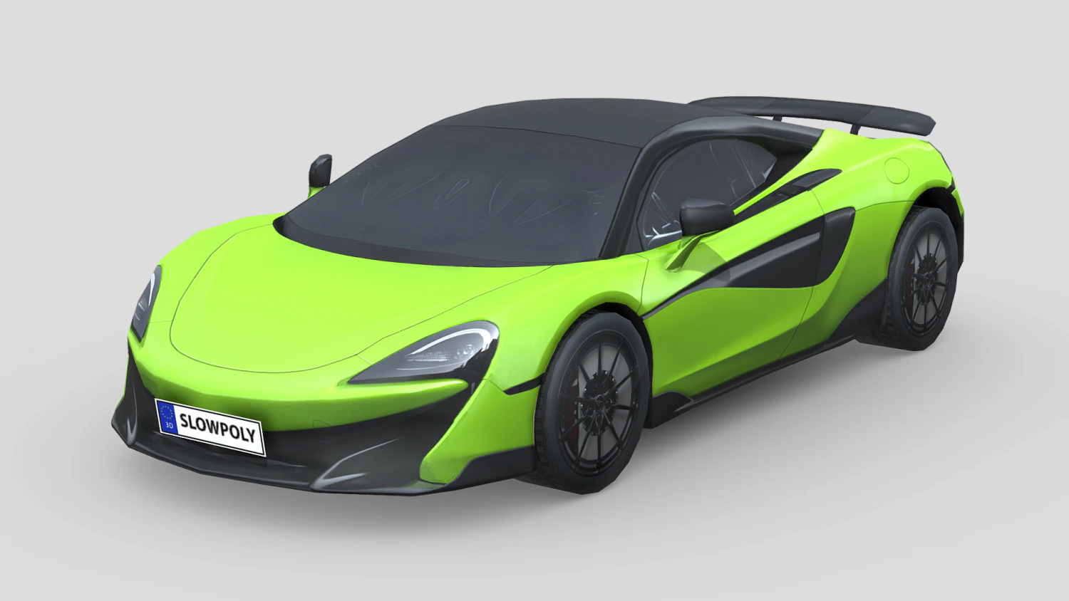 McLaren 600LT 2019 3D Model .c4d .max .obj .3ds .fbx .stl .blend 