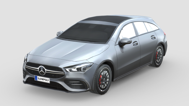 Mercedes-Benz AMG CLA 35 Shooting Brake 3D Model .c4d .max .obj .3ds .fbx .stl .blend 