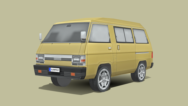 Mitsubishi Delica Wagon Modello 3D .c4d .max .obj .3ds .fbx .stl .blend 