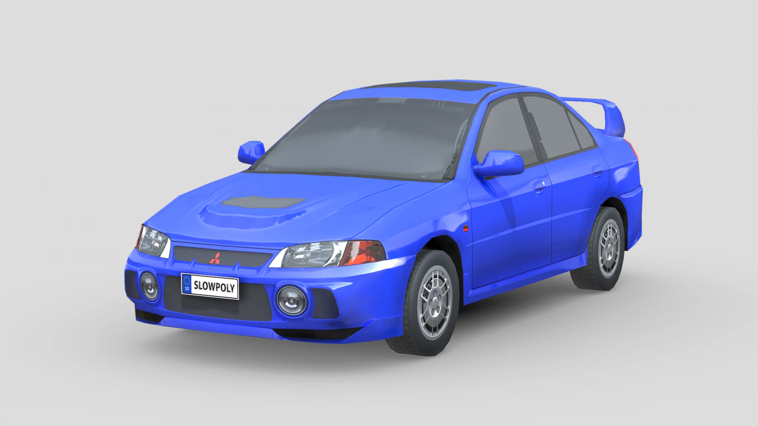 Mitsubishi Lancer Evolution 1997 3D Model .c4d .max .obj .3ds .fbx .stl .blend 
