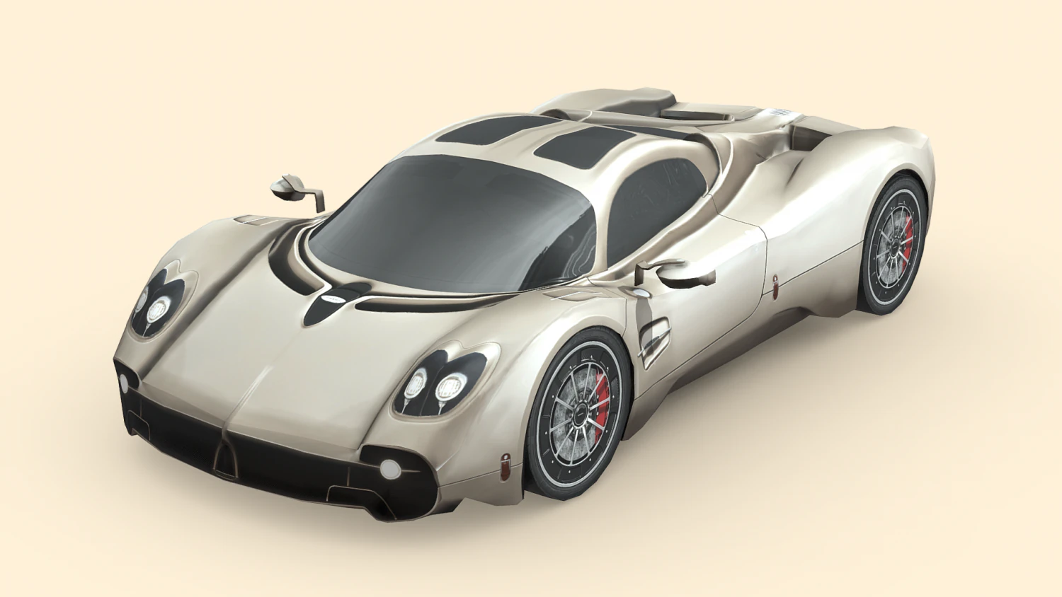 Pagani Utopia 3D Model .c4d .max .obj .3ds .fbx .stl .blend 