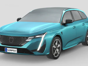 Гибрид Peugeot 308 SW 2022 г. 3D Модель