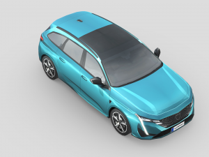 Peugeot 308 SW hybrid 2022 3D मॉडल