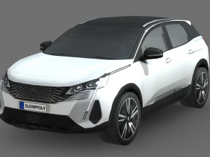 푸조 3008 2021 3D 모델