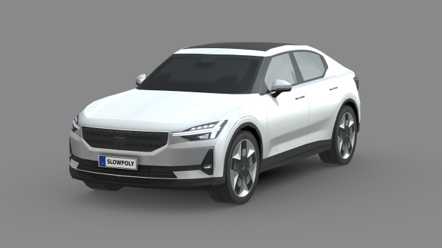 Polestar 2 2023 3D Model .c4d .max .obj .3ds .fbx .stl .blend 