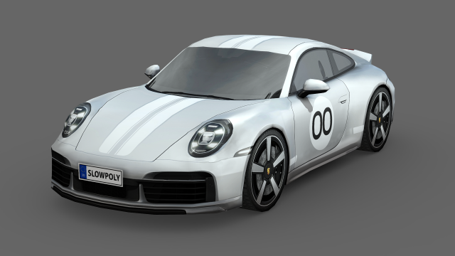 Porsche 911 Sport Classic 2023 3D 模型 .c4d .max .obj .3ds .fbx .stl .blend 