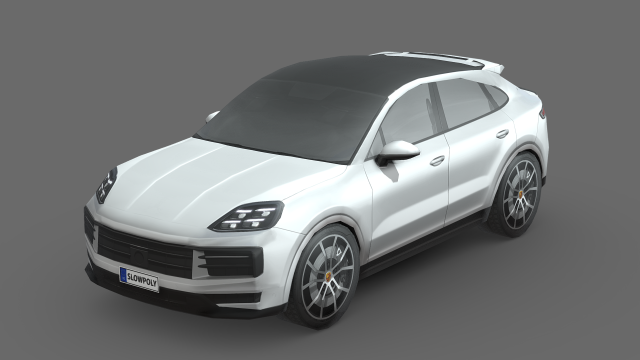 Porsche Cayenne E-Hybrid Coupe 2024 Model 3D .c4d .max .obj .3ds .fbx .stl .blend 