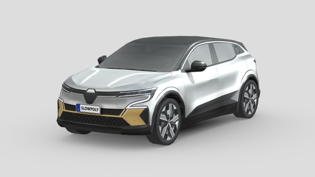 Renault Megane E 3D Model .c4d .max .obj .3ds .fbx .stl .blend 