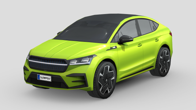 Skoda Enyaq RS iV 3D Model .c4d .max .obj .3ds .fbx .stl .blend 