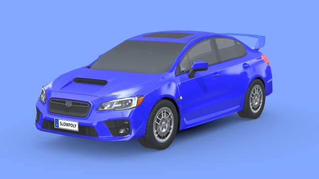Subaru Impreza WRX STi 3D Model .c4d .max .obj .3ds .fbx .stl .blend 