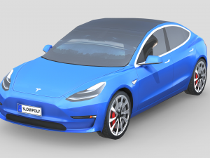 Tesla Model 3 2021 3D 모델