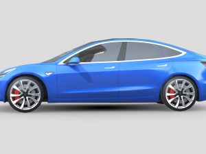 Tesla Model 3 2021 3D 모델
