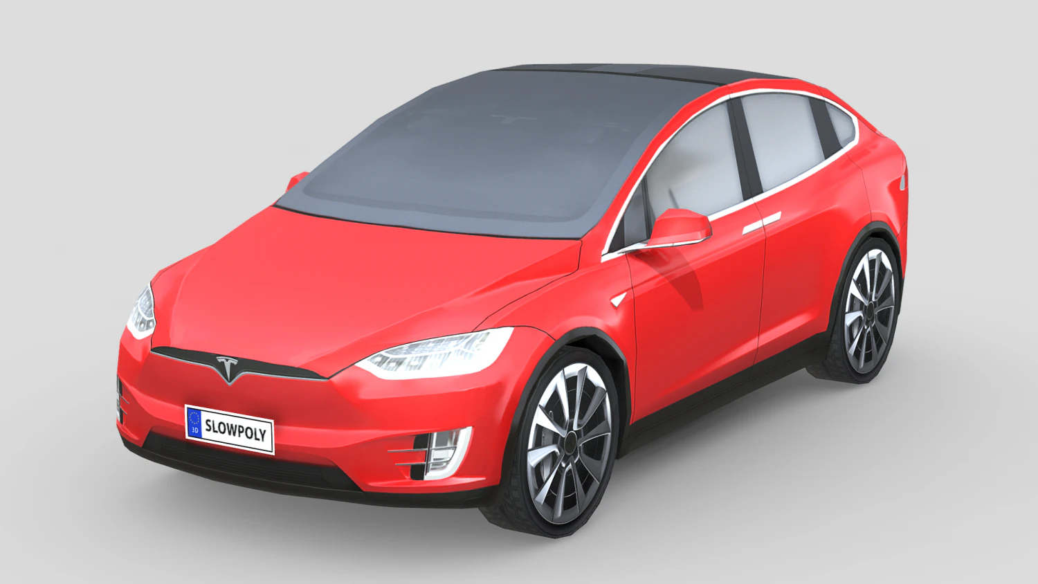 Tesla Model X 2018 3D Model .c4d .max .obj .3ds .fbx .stl .blend 