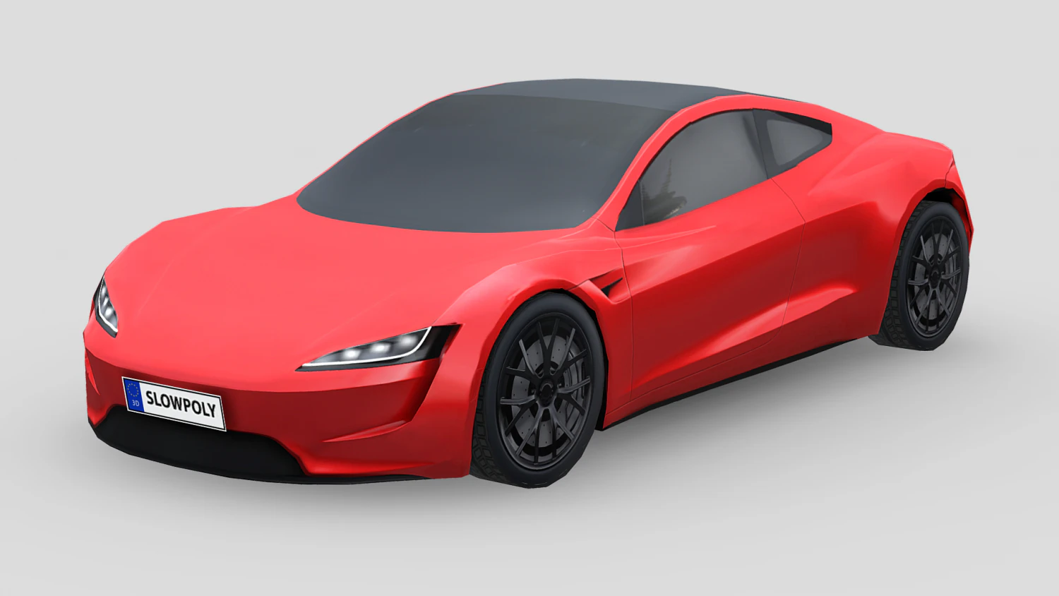 Tesla Roadster 2020 3D Model .c4d .max .obj .3ds .fbx .stl .blend 