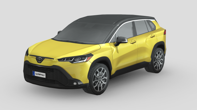 Toyota Corolla Cross Hybrid 2023 Modelo 3D .c4d .max .obj .3ds .fbx .stl .blend 