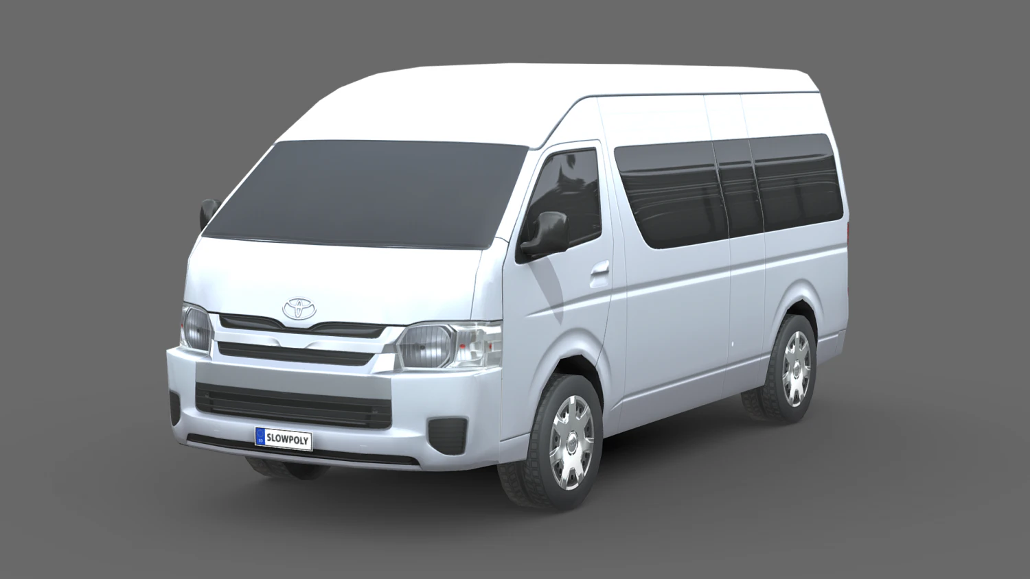 Toyota Hiace Passenger Van L2H3 GLX 2020 3D Model .c4d .max .obj .3ds .fbx .stl .blend 