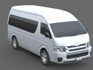 Toyota Hiace Passenger Van L2H3 GLX 2020 Modello 3D
