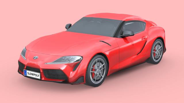Toyota Supra 2020 Model 3D .c4d .max .obj .3ds .fbx .stl .blend 
