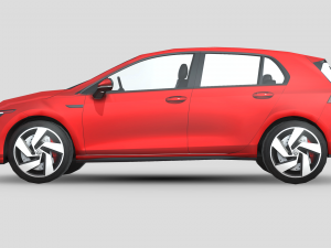 Volkswagen Golf GTI 2020 3D Model