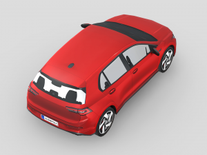 Volkswagen Golf GTI 2020 3D Model